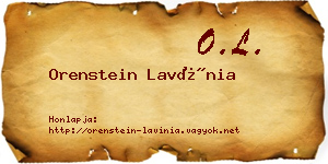 Orenstein Lavínia névjegykártya